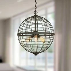 Caesar 3-Light Oil Rubbed Bronze Pendant by Warehouse of Tiffany -Warehouse of Tiffany Shop oil rubbed warehouse of tiffany chandeliers xl50183fy c3 1000