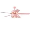Funder 52 in. Indoor Star Pink Lighted Remote Controlled Ceiling Fan with Light Kit by Warehouse of Tiffany 2 Funder 52 in. Indoor Star Pink Lighted Remote Controlled Ceiling Fan with Light Kit by Warehouse of Tiffany -Warehouse of Tiffany Shop pink warehouse of tiffany ceiling fans with lights cfl8404remopink 64 1000