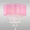 Eos 18 in. 4-Light Indoor Pink KIDS Flush Mount with Light Kit by Warehouse of Tiffany -Warehouse of Tiffany Shop pink warehouse of tiffany chandeliers rl7918 6 64 1000
