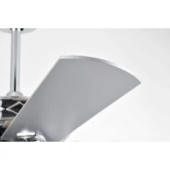 Cadella 52 in. 2-Light Polished Silver 5 Blades Lighted Ceiling Fan with Remote by Warehouse of Tiffany -Warehouse of Tiffany Shop polished chrome warehouse of tiffany ceiling fans with lights al02p01ch fa 1000