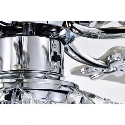 Wellas 52 in. 3-Light Indoor Polished Chrome Finish Ceiling Fan with Light Kit and Remote Control by Warehouse of Tiffany -Warehouse of Tiffany Shop polished chrome warehouse of tiffany ceiling fans with lights ay06y06cr 44 1000