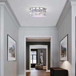 Collena 12 in. 2-Light Indoor Polished Chrome Flush Mount with Light Kit by Warehouse of Tiffany -Warehouse of Tiffany Shop polished chrome warehouse of tiffany flush mount lights 3002 2fmc 31 1000