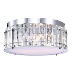 Collena 12 in. 2-Light Indoor Polished Chrome Flush Mount with Light Kit by Warehouse of Tiffany -Warehouse of Tiffany Shop polished chrome warehouse of tiffany flush mount lights 3002 2fmc 4f 1000