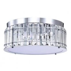 Collena 12 in. 2-Light Indoor Polished Chrome Flush Mount with Light Kit by Warehouse of Tiffany -Warehouse of Tiffany Shop polished chrome warehouse of tiffany flush mount lights 3002 2fmc c3 1000