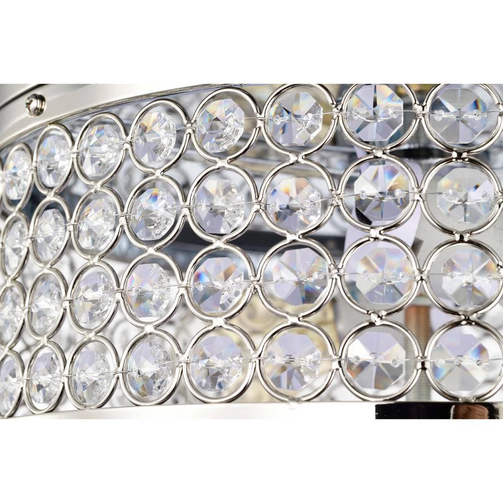 Pieni 12 in. 2-Light Indoor Polished Chrome Semi-Flush Mount Ceiling Light with Light Kit by Warehouse of Tiffany 9 Pieni 12 in. 2-Light Indoor Polished Chrome Semi-Flush Mount Ceiling Light with Light Kit by Warehouse of Tiffany - Image 7