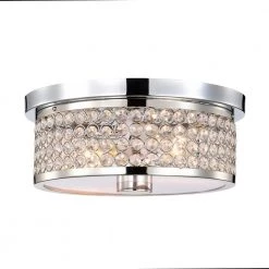 Pieni 12 in. 2-Light Indoor Polished Chrome Semi-Flush Mount Ceiling Light with Light Kit by Warehouse of Tiffany 15 Pieni 12 in. 2-Light Indoor Polished Chrome Semi-Flush Mount Ceiling Light with Light Kit by Warehouse of Tiffany -Warehouse of Tiffany Shop polished chrome warehouse of tiffany flush mount lights 6002 2fm 4f 1000