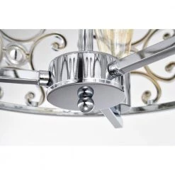 Alaya 18 in. Glam-Modern Drum Shade Semi Flush Mount 3-Light by Warehouse of Tiffany -Warehouse of Tiffany Shop polished chrome warehouse of tiffany flush mount lights cd030 3ch 1d 1000