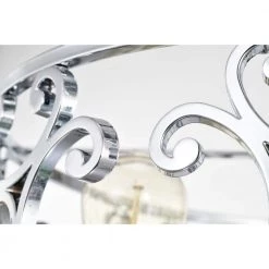 Alaya 18 in. Glam-Modern Drum Shade Semi Flush Mount 3-Light by Warehouse of Tiffany -Warehouse of Tiffany Shop polished chrome warehouse of tiffany flush mount lights cd030 3ch fa 1000