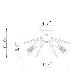Caleb 11 in. 3-Light Polished Nickel Indoor Semi-Flush Mount Light with Light Kit by Warehouse of Tiffany -Warehouse of Tiffany Shop polished nickel warehouse of tiffany flush mount lights mx38 3pn 44 1000