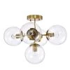 Haaris 20 in. 5-Light Indoor Polished Gold Semi-Flush Mount Ceiling Light with Light Kit and Remote by Warehouse of Tiffany -Warehouse of Tiffany Shop polished satin gold warehouse of tiffany flush mount lights fc10015 5bs 64 1000
