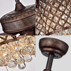 Pshita 52 in. Indoor Rustic Bronze Hand Pull Chain Ceiling Fan with Light Kit by Warehouse of Tiffany -Warehouse of Tiffany Shop rustic bronze warehouse of tiffany ceiling fans with lights cfl 8316rb 4f 1000