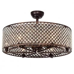 Miyaka 29 in. Indoor Rustic Bronze Ceiling Fan with Light Kit and Remote Controller by Warehouse of Tiffany