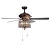 Mariposa 52 in. Rustic Bronze Chandelier Ceiling Fan with Light Kit by Warehouse of Tiffany -Warehouse of Tiffany Shop rustic bronze warehouse of tiffany ceiling fans with lights cfl8324rb 64 1000