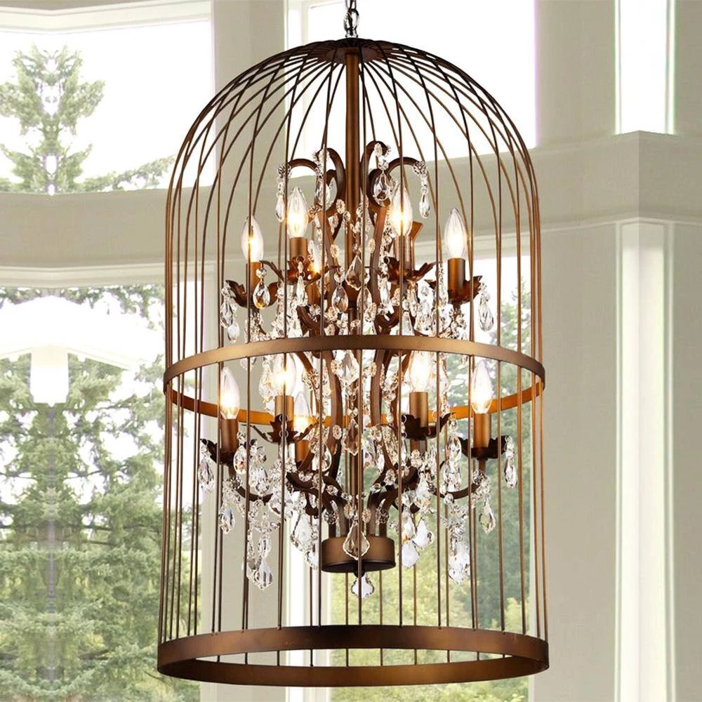 Rinee 19 in. 10-Light Indoor Rustic Bronze Chandelier with Light Kit by Warehouse of Tiffany 4 Rinee 19 in. 10-Light Indoor Rustic Bronze Chandelier with Light Kit by Warehouse of Tiffany - Image 2
