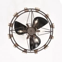 Woody 25 in. 6-Light Indoor Rustic Copper Ceiling Fan with Light Kit by Warehouse of Tiffany -Warehouse of Tiffany Shop rustic copper warehouse of tiffany ceiling fans with lights dy13y13iw 1d 1000