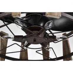 Woody 25 in. 6-Light Indoor Rustic Copper Ceiling Fan with Light Kit by Warehouse of Tiffany -Warehouse of Tiffany Shop rustic copper warehouse of tiffany ceiling fans with lights dy13y13iw 76 1000