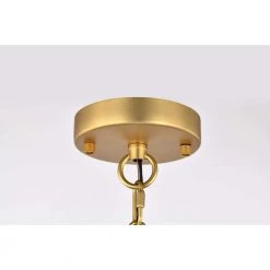 Vibiana 32 in. 8-Light Indoor Satin Brass Chandelier with Light Kit by Warehouse of Tiffany -Warehouse of Tiffany Shop satin brass warehouse of tiffany chandeliers pd026 8bs 1f 1000