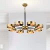 Vibiana 32 in. 8-Light Indoor Satin Brass Chandelier with Light Kit by Warehouse of Tiffany -Warehouse of Tiffany Shop satin brass warehouse of tiffany chandeliers pd026 8bs 64 1000