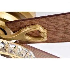 Adsila 52 in. 3-Light Indoor Satin Gold Ceiling Fan Chandelier with Light Kit and Remote Control by Warehouse of Tiffany 19 Adsila 52 in. 3-Light Indoor Satin Gold Ceiling Fan Chandelier with Light Kit and Remote Control by Warehouse of Tiffany -Warehouse of Tiffany Shop satin gold warehouse of tiffany ceiling fans with lights aw01w04mg fa 1000