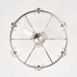 Luciala 28 in. 6-Light Indoor Satin Silver Ceiling Fan with Light Kit by Warehouse of Tiffany -Warehouse of Tiffany Shop satin silver warehouse of tiffany ceiling fans with lights dl01p13sn 1f 1000