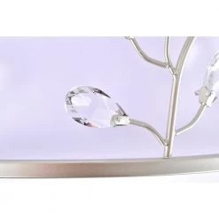 Lala 20 in. 3-Light Indoor Satin Silver Semi-Flush Mount Ceiling Light with Light Kit and Remote by Warehouse of Tiffany -Warehouse of Tiffany Shop satin silver warehouse of tiffany flush mount lights fc10008 3as 44 1000