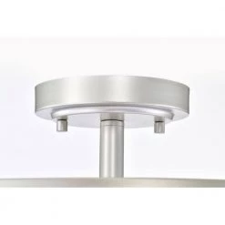 Lala 20 in. 3-Light Indoor Satin Silver Semi-Flush Mount Ceiling Light with Light Kit and Remote by Warehouse of Tiffany -Warehouse of Tiffany Shop satin silver warehouse of tiffany flush mount lights fc10008 3as a0 1000