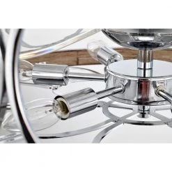 Ofelia 24.4 in. Indoor Silver and Brown Ceiling Fan with Light Kit and Remote Included by Warehouse of Tiffany -Warehouse of Tiffany Shop silver and brown warehouse of tiffany ceiling fans with lights dw01w01ic 1f 1000