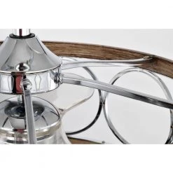 Ofelia 24.4 in. Indoor Silver and Brown Ceiling Fan with Light Kit and Remote Included by Warehouse of Tiffany -Warehouse of Tiffany Shop silver and brown warehouse of tiffany ceiling fans with lights dw01w01ic a0 1000