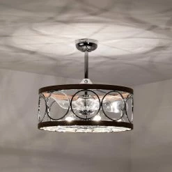 Ofelia 24.4 in. Indoor Silver and Brown Ceiling Fan with Light Kit and Remote Included by Warehouse of Tiffany -Warehouse of Tiffany Shop silver and brown warehouse of tiffany ceiling fans with lights dw01w01ic c3 1000