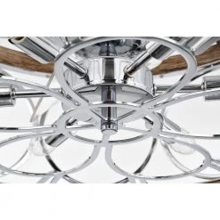 Ofelia 24.4 in. Indoor Silver and Brown Ceiling Fan with Light Kit and Remote Included by Warehouse of Tiffany -Warehouse of Tiffany Shop silver and brown warehouse of tiffany ceiling fans with lights dw01w01ic fa 1000