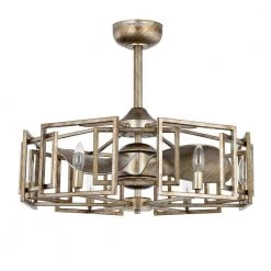 Neske 26.8 in. Indoor Silver Finish Ceiling Fan with Light Kit and Remote Included by Warehouse of Tiffany -Warehouse of Tiffany Shop silver warehouse of tiffany ceiling fans with lights dw01w05as d4 1000