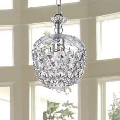 1-Light Paris Chrome Chandelier by Warehouse of Tiffany -Warehouse of Tiffany Shop silver warehouse of tiffany chandeliers rl0019 4f 1000
