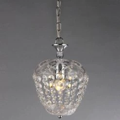 1-Light Paris Chrome Chandelier by Warehouse of Tiffany
