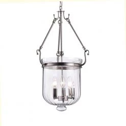 Winfield 14 in. 3-Light Indoor Silver Pendant Lamp with Light Kit by Warehouse of Tiffany