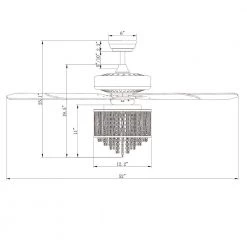 Jauni 52 in. Indoor Silver Finsh Remote Controlled Ceiling Fan with Light Kit by Warehouse of Tiffany -Warehouse of Tiffany Shop silver warehouse of tiffany flush mount lights cfl 8441remo as 4f 1000