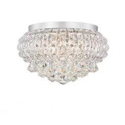 Gail 10 in. 4-Light Indoor Silver Finish Flush Mount Light with Light Kit by Warehouse of Tiffany