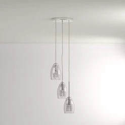 Wine Cup 3-Light Chrome Pendant by Warehouse of Tiffany -Warehouse of Tiffany Shop silver warehouse of tiffany pendant lights 59774 1f 1000