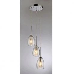 Wine Cup 3-Light Chrome Pendant by Warehouse of Tiffany