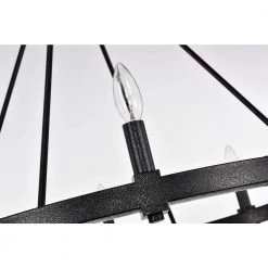 Gerrard 31.5 in. 8-Light Indoor Smith Iron Chandelier with Light Kit by Warehouse of Tiffany -Warehouse of Tiffany Shop smith iron warehouse of tiffany chandeliers md64 8si 1f 1000