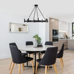 Gerrard 31.5 in. 8-Light Indoor Smith Iron Chandelier with Light Kit by Warehouse of Tiffany -Warehouse of Tiffany Shop smith iron warehouse of tiffany chandeliers md64 8si 31 1000