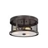 Barn 8 in. 3-Light Indoor Smoked Gray Finish Flush Mount Ceiling Light with Light Kit by Warehouse of Tiffany -Warehouse of Tiffany Shop smoked gray warehouse of tiffany flush mount lights cm207 3sg 64 1000