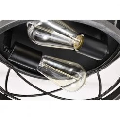 Mico 12 in. 2-Light Indoor Weathered Black Flush Mount Ceiling Light with Light Kit by Warehouse of Tiffany -Warehouse of Tiffany Shop weathered black warehouse of tiffany flush mount lights cd037 2 1d 1000