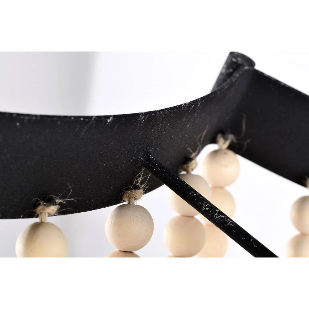 Xasan 19 in. 3-Light Indoor Weathered Black and Beige Semi-Flush Mount Light with Light Kit by Warehouse of Tiffany 10 Xasan 19 in. 3-Light Indoor Weathered Black and Beige Semi-Flush Mount Light with Light Kit by Warehouse of Tiffany - Image 8