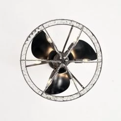 Sandi 24 in. 6-Light Indoor Weathered Dark Grey Ceiling Fan with Light Kit by Warehouse of Tiffany -Warehouse of Tiffany Shop weathered dark grey warehouse of tiffany ceiling fans with lights dl01p11ac 1d 1000