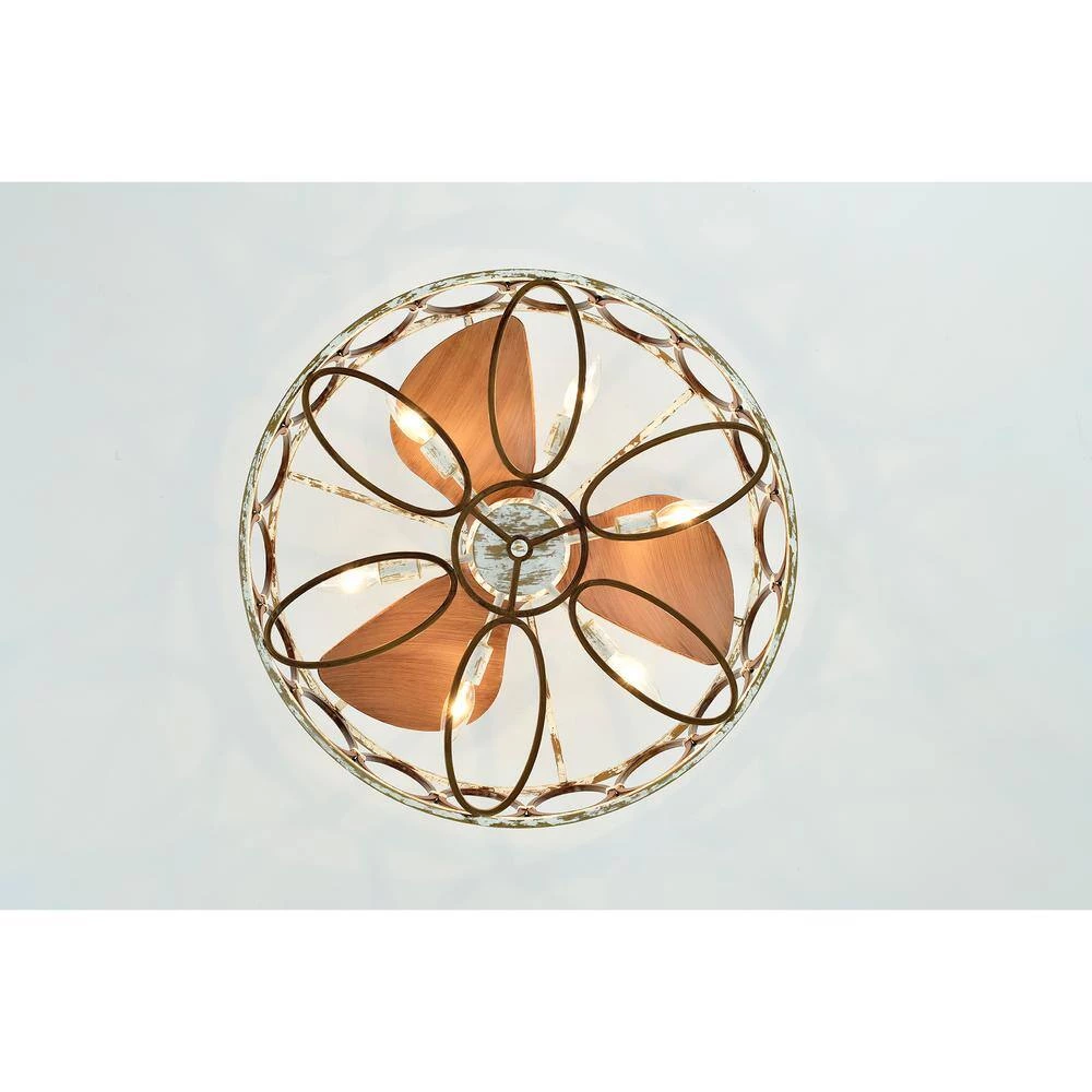 Kolleen 24 in. Indoor White Finish Ceiling Fan with Light Kit and Remote Included by Warehouse of Tiffany 7 Kolleen 24 in. Indoor White Finish Ceiling Fan with Light Kit and Remote Included by Warehouse of Tiffany - Image 5