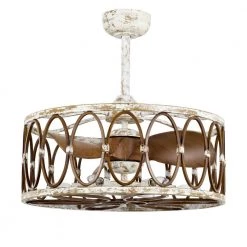 Warehouse of Tiffany Shop -Warehouse of Tiffany Shop weathered white warehouse of tiffany ceiling fans with lights dw01w15wi e1 1000