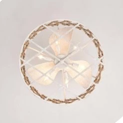 Shaunda 25 in. 6-Light Indoor Weathered White and Beige Rattan Ceiling Fan with Light Kit by Warehouse of Tiffany -Warehouse of Tiffany Shop weathered white warehouse of tiffany ceiling fans with lights dw01w67wh 44 1000