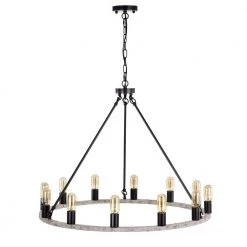 Sofie 34.6 in. 12-Light Indoor Weathered White Chandelier with Light Kit by Warehouse of Tiffany -Warehouse of Tiffany Shop weathered white warehouse of tiffany chandeliers pd015 12wh 44 1000