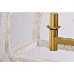 Nermin 39 in. 5-Light Indoor Satin Gold Finish Chandelier with Light Kit by Warehouse of Tiffany 18 Nermin 39 in. 5-Light Indoor Satin Gold Finish Chandelier with Light Kit by Warehouse of Tiffany -Warehouse of Tiffany Shop weathered white warehouse of tiffany chandeliers pd023 5bs 44 1000