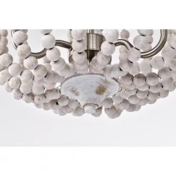 Dawid 14 in. 3-Light Indoor Weathered White and Matte Gold Finish Flush Mount with Light Kit by Warehouse of Tiffany -Warehouse of Tiffany Shop weathered white warehouse of tiffany flush mount lights cd021 3wh 1d 1000